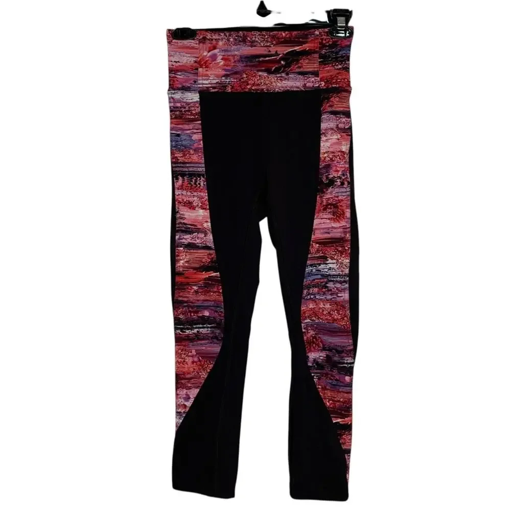 Lululemon Sweet & Repeat Crop Leggings Black/Dahliascape Size 4